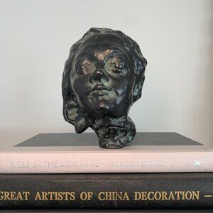 Head of a Girl Sculputure sigend A. Rodin